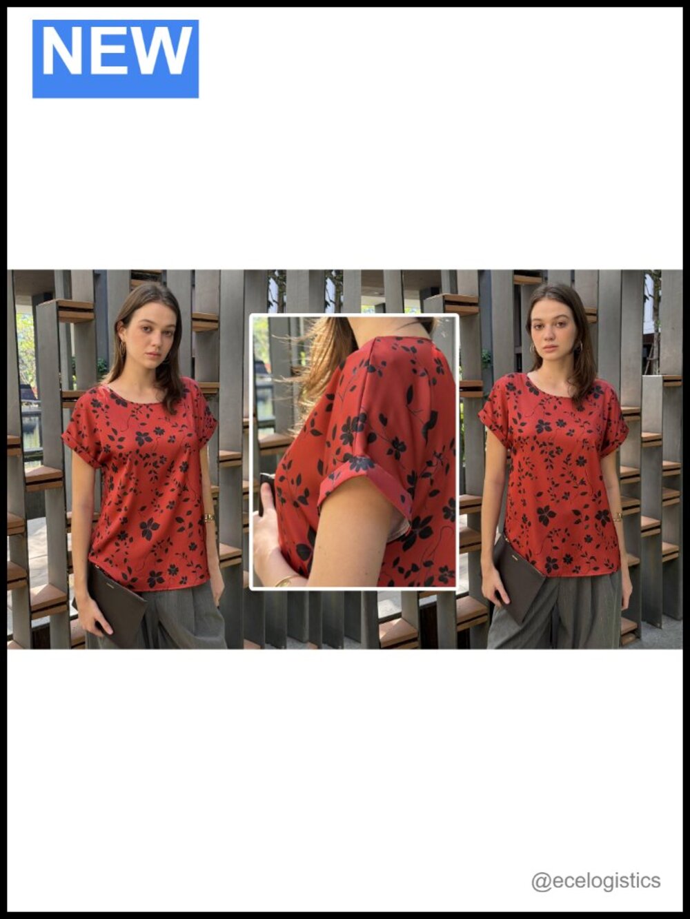 Satin Silk Blouse Short Sleeve Crewneck Top Relaxed Fit Business Casual - Picture 5 of 6